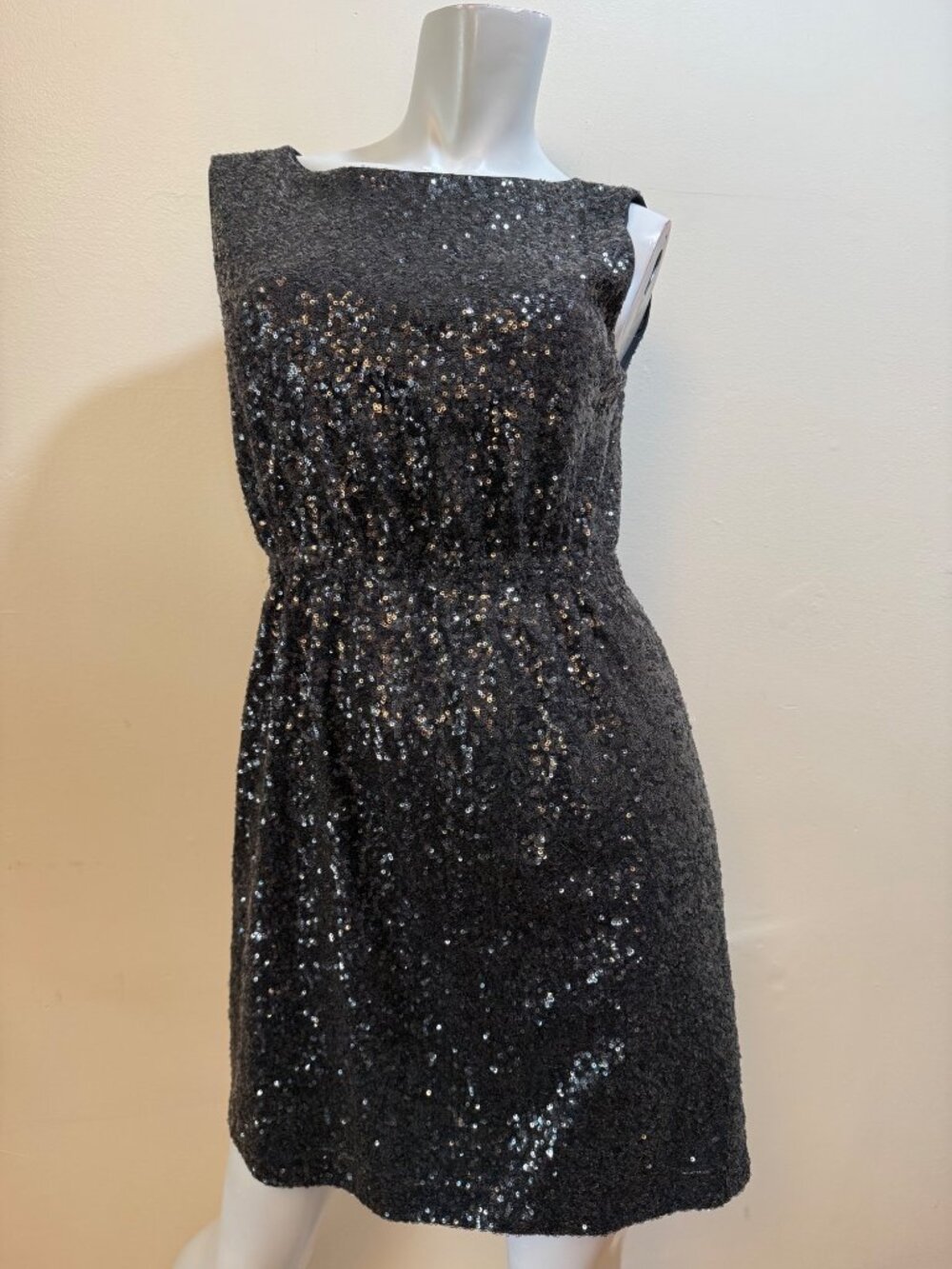Broadway & Broome Lightbox Sparkle Black Sequin Embellished Party Mini Dress Siz - Picture 8 of 9